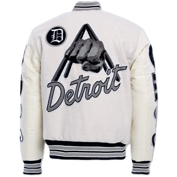 Jordan Craig Motown Varsity Jacket (Cream) 91651