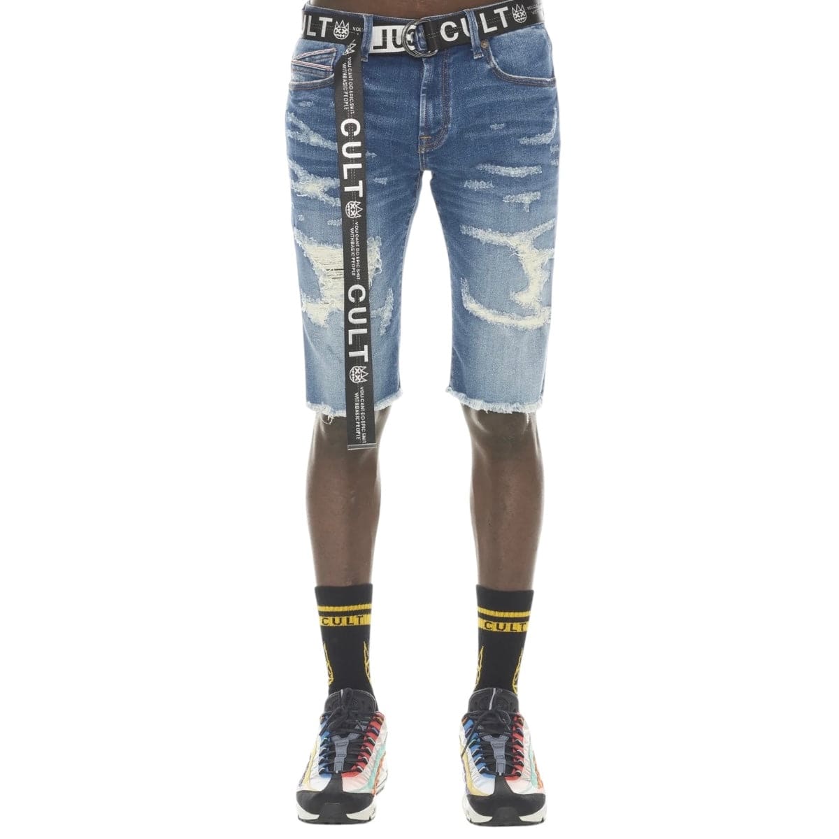 Cult Of Individuality Belted Stretch Rocker Short (Razor) 622A4-SR07A