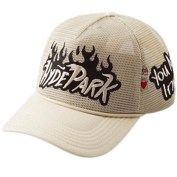 Hyde Park Nothing But Net Trucker Hat (Cream/Black)