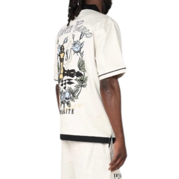 Smoke Rise Boxy Country Club SS Buttoned Down Set (Ecru/Black) WH25184