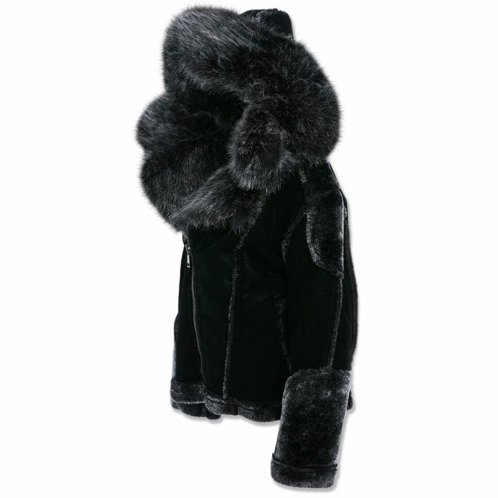 Kids Jordan Craig El Jefe Shearling Moto Jacket (Black) 91625K