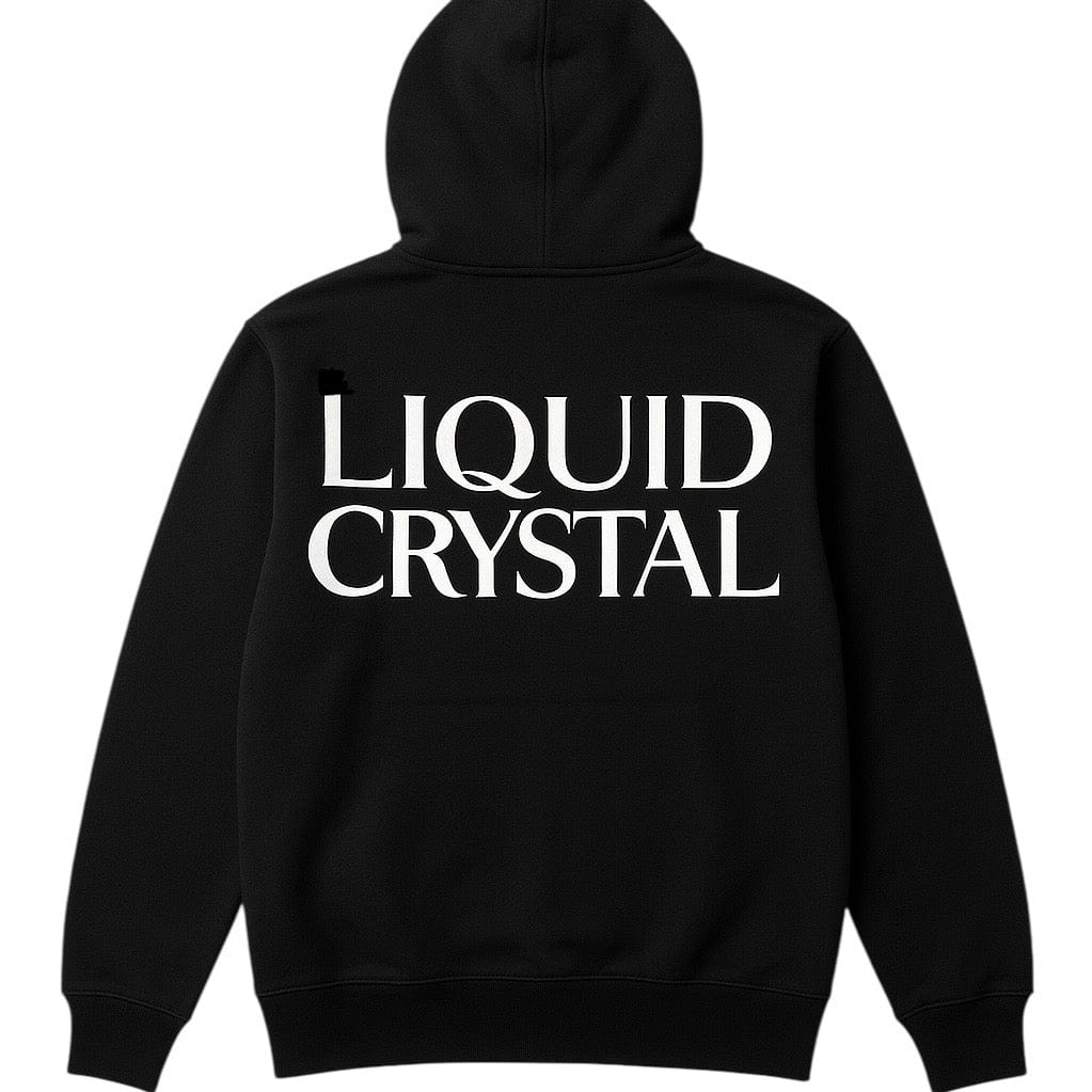 Liquid Crystals Zip Up Pullover Hoodie (Black) 8893H