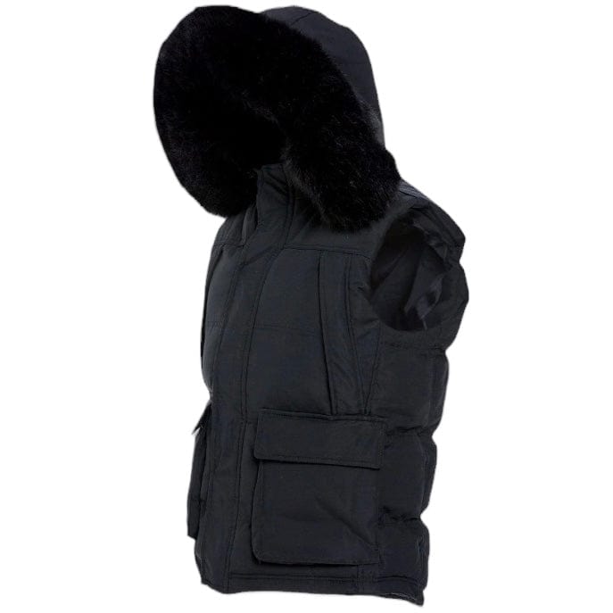 Jordan Craig Yukon Fur Lined Puffer Vest (Black) 9377V