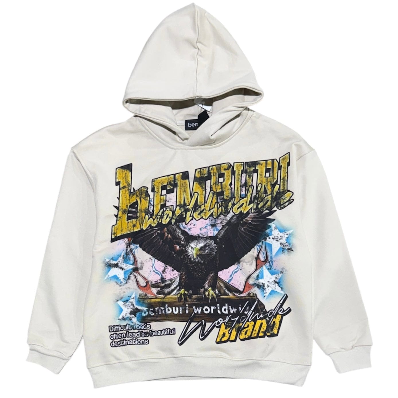 Bemburi Worldwide Eagle Hoodie (Cream)