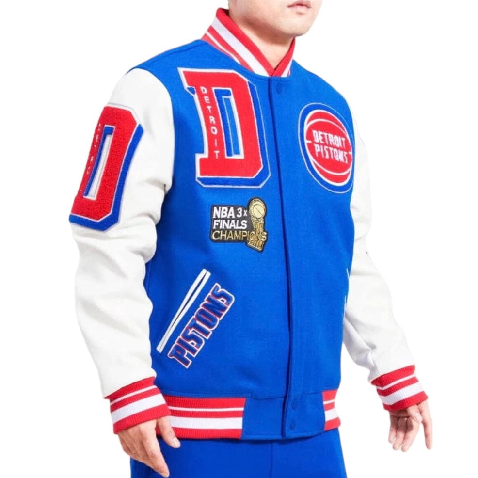 Pro Standard Detroit Pistons Mash Up Varsity Jacket (Royal/White) BDP654266