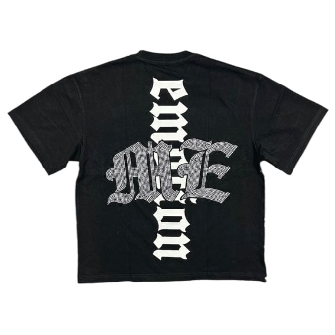 Mixed Emotion Astronaut Rhinestone Tee (Black)