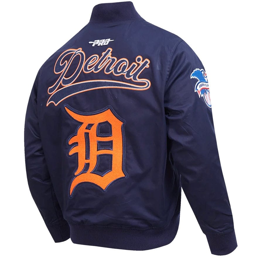 Pro Standard Detroit Tigers Living Large Twill Jacket (Midnight Navy)