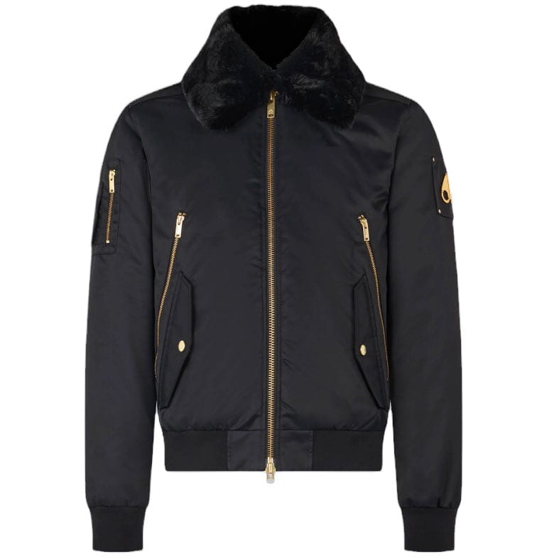 Moose Knuckles Gold Series Courville Bunny Bomber Jacket (Black)