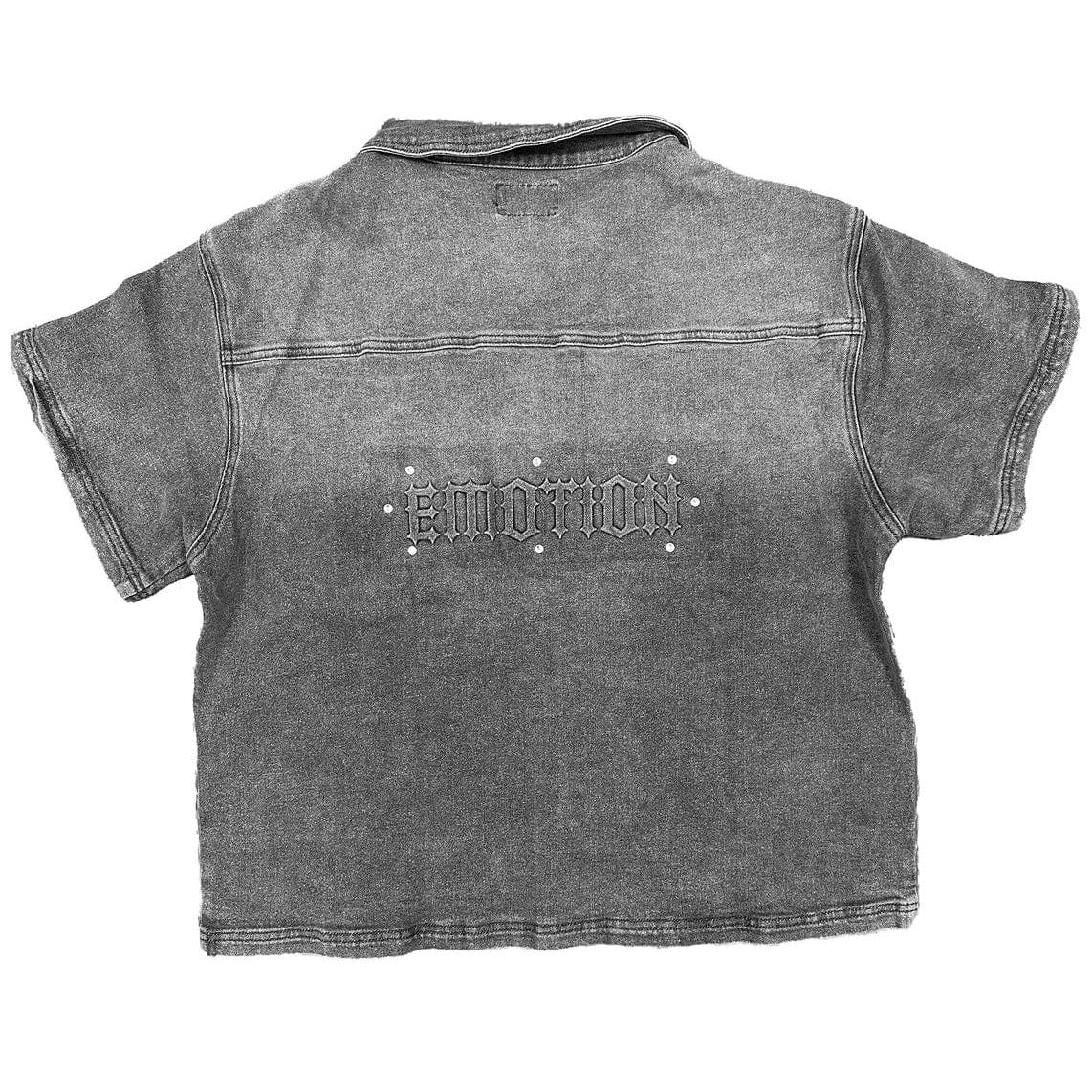 Mixed Emotion Paisley Denim Shirt (Black)