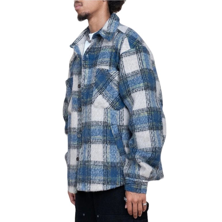 Eptm Side Slit Flannel (Blue/Grey) EP11110