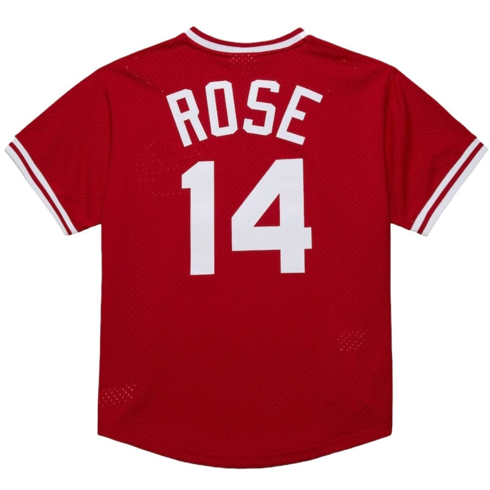 Mitchell & Ness MLB Cincinnati Reds Rose Authentic Bp Jersey (Scarlet)