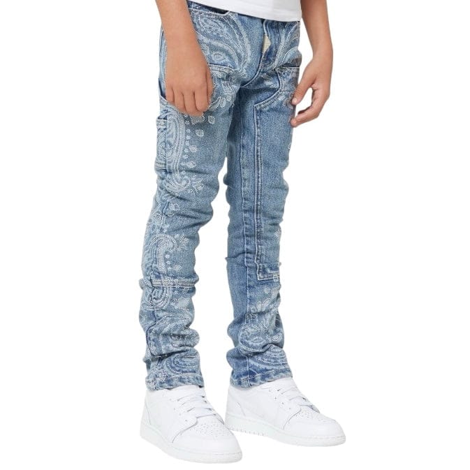 Boys Guapi Paisley Kids Denim (Vintage Blue)