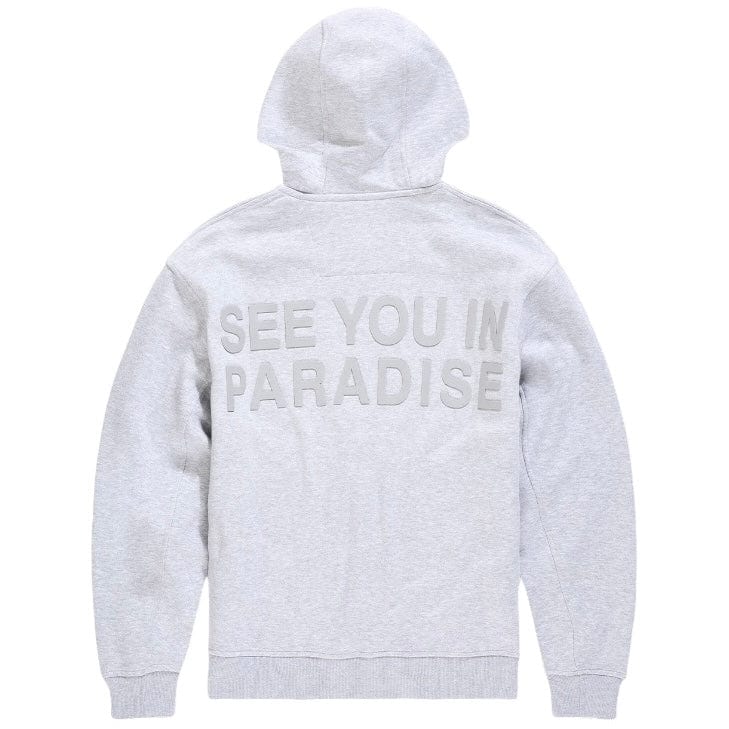 See You In Paradise Tonal Zip Up Hoodie (Heather Grey) 8863H