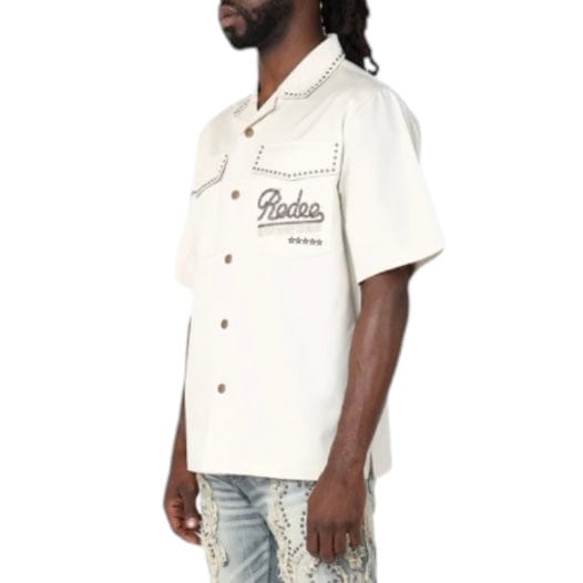 Smoke Rise Boxy Western Buttoned Down Shirt (Chalk) WH25198