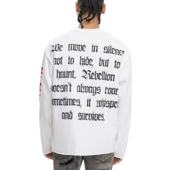 Trnchs Shadow Rebellion Long Sleeve Tee (White)