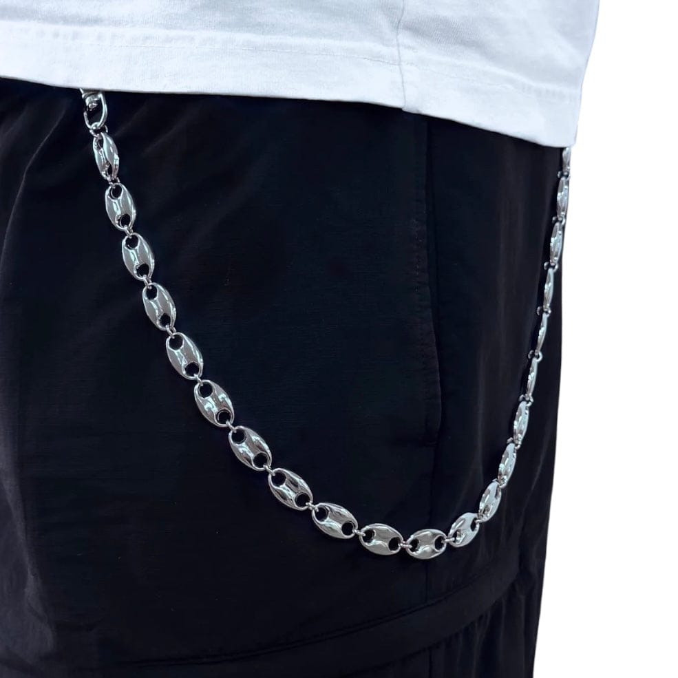 Jewelry Essentials Mariner Link Pant Chain (Silver) BKC-207S