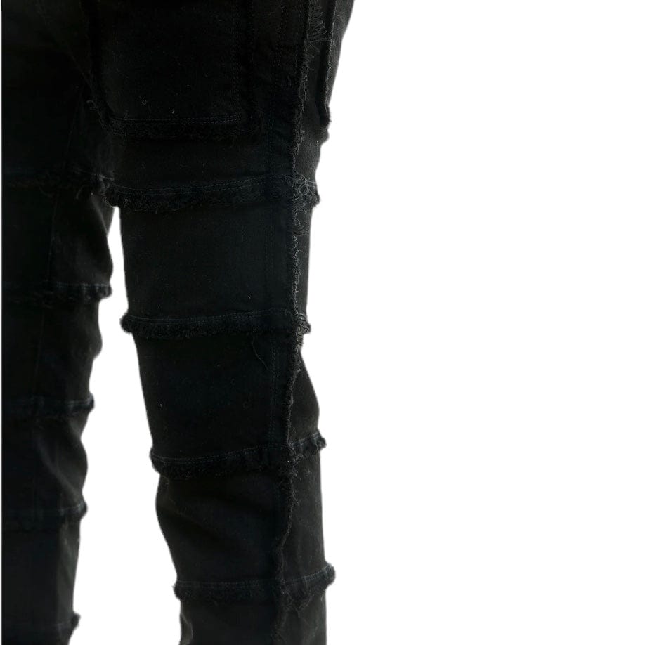 Kdnk Panelled Skinny Flare Jeans (Jet Black) KND4581