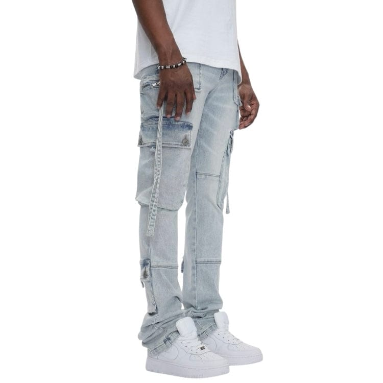 Anom Amula Stacked Denim Jean (Ice Blue) ANM219STA