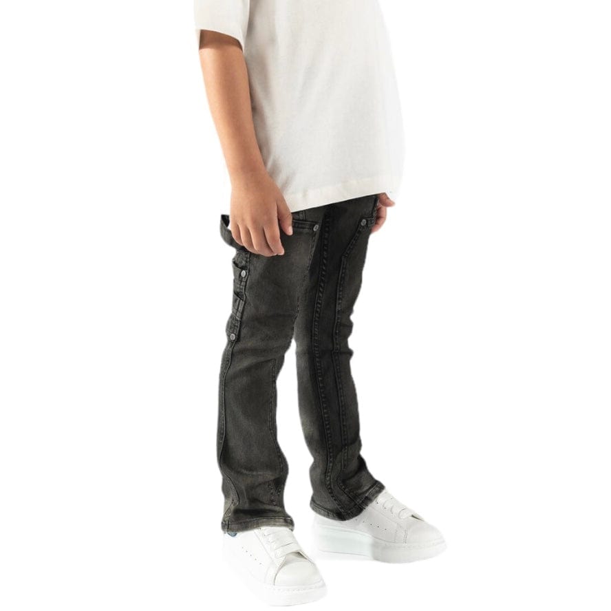 Kids Serenede Rain Stacked Jeans (Grey)