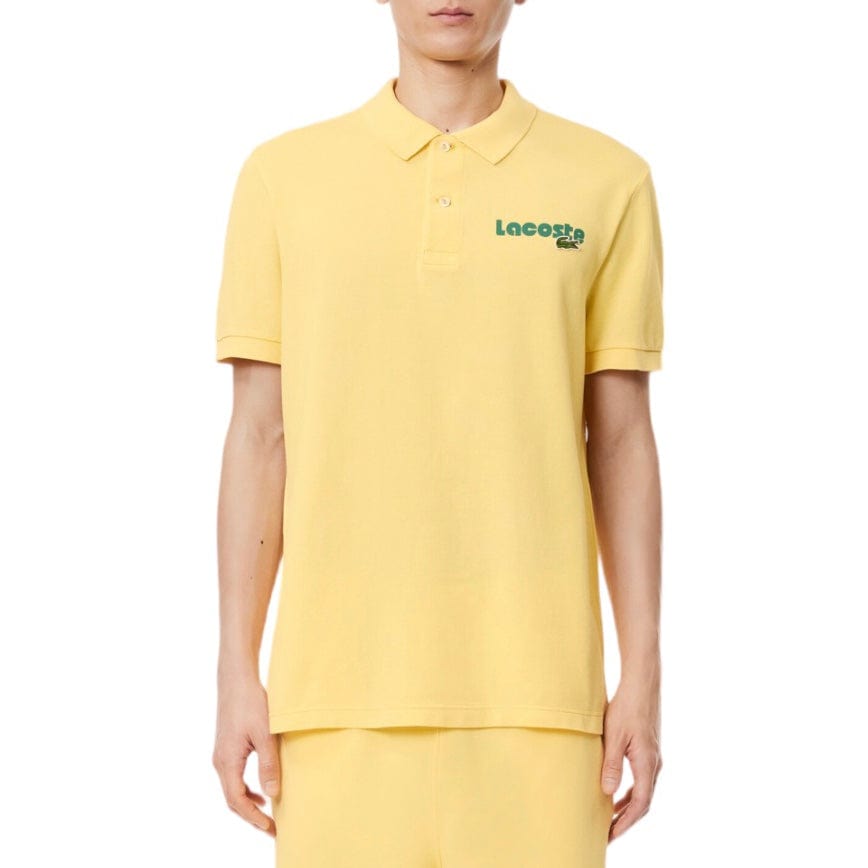 Lacoste Washed Effect Cotton Pique Polo (Cornsilk Yellow) PH7426-51