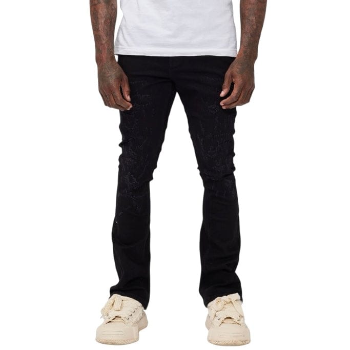 Valabasas Driftwood Stacked Denim (Jet Black) VLBSST003