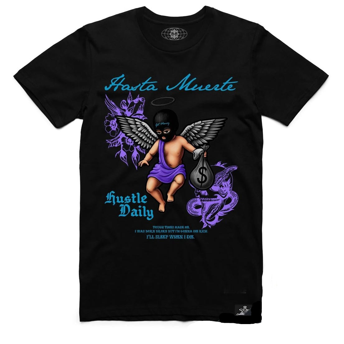 Hasta Muerte MT Purp Shaded MM Tattoo Tee (Black)