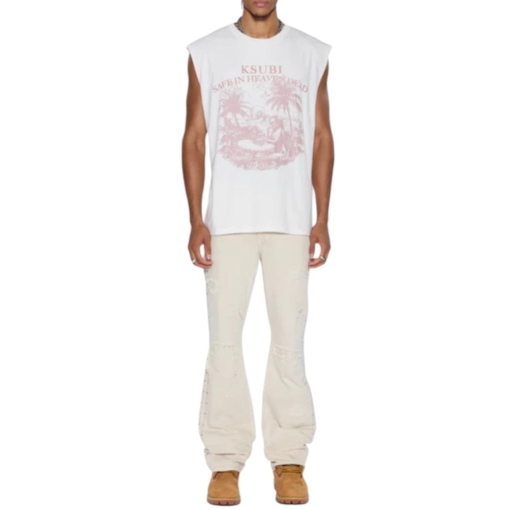 Ksubi Paradiso Cut Off Tee (Vintage White) MPF25TA002