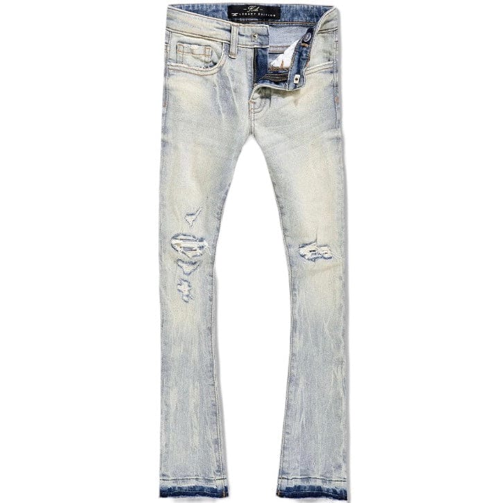 Kids Jordan Craig Attitude Stacked Denim (Iced Lager) JTF1214K