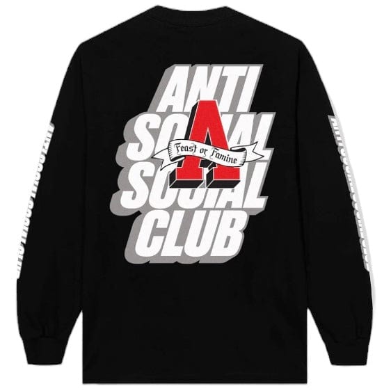 Anti Social Social Club ASSC X 2 Tone Easy A Long Sleeve Tee (Black)