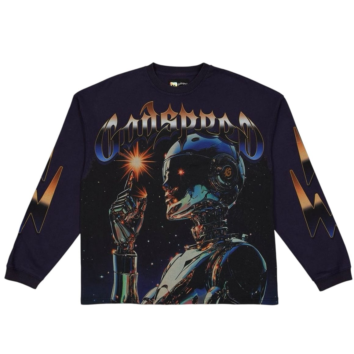Godspeed Sputnik LS T Shirt (Navy)