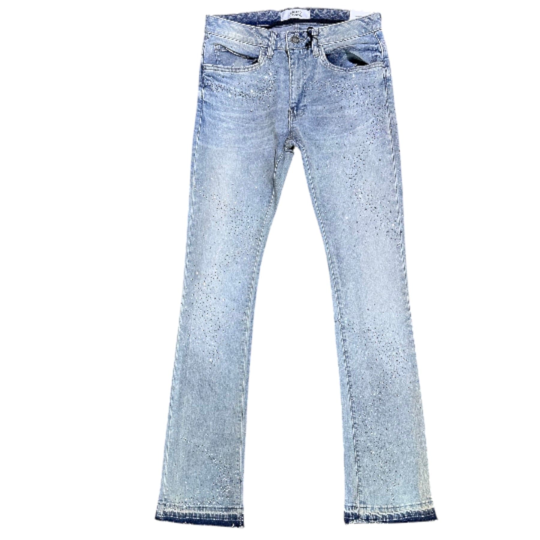 Liquid Crystals Small & Big Crystals Stacked Denim (Ice Antique) JTF2316