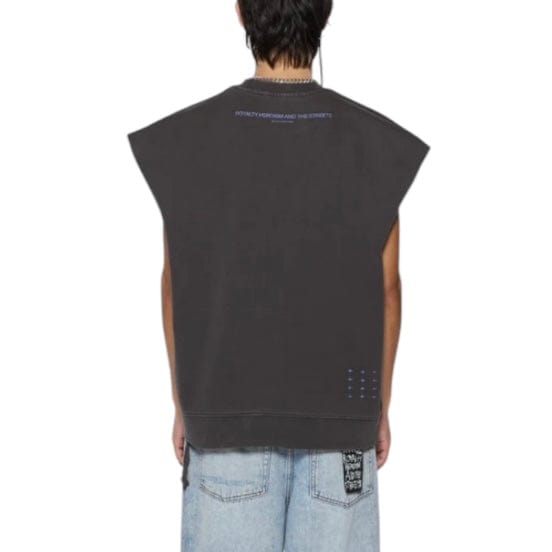 Ksubi Kingdom Slash Sleeveless Crew (Faded Black) MSP25FL008