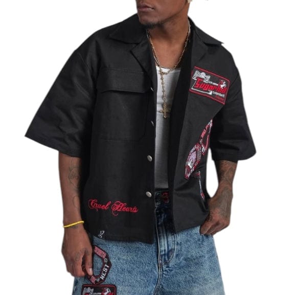 Sugar Hill Cruel Box-Fit Work Shirt (Black) SH25-SPR2-77