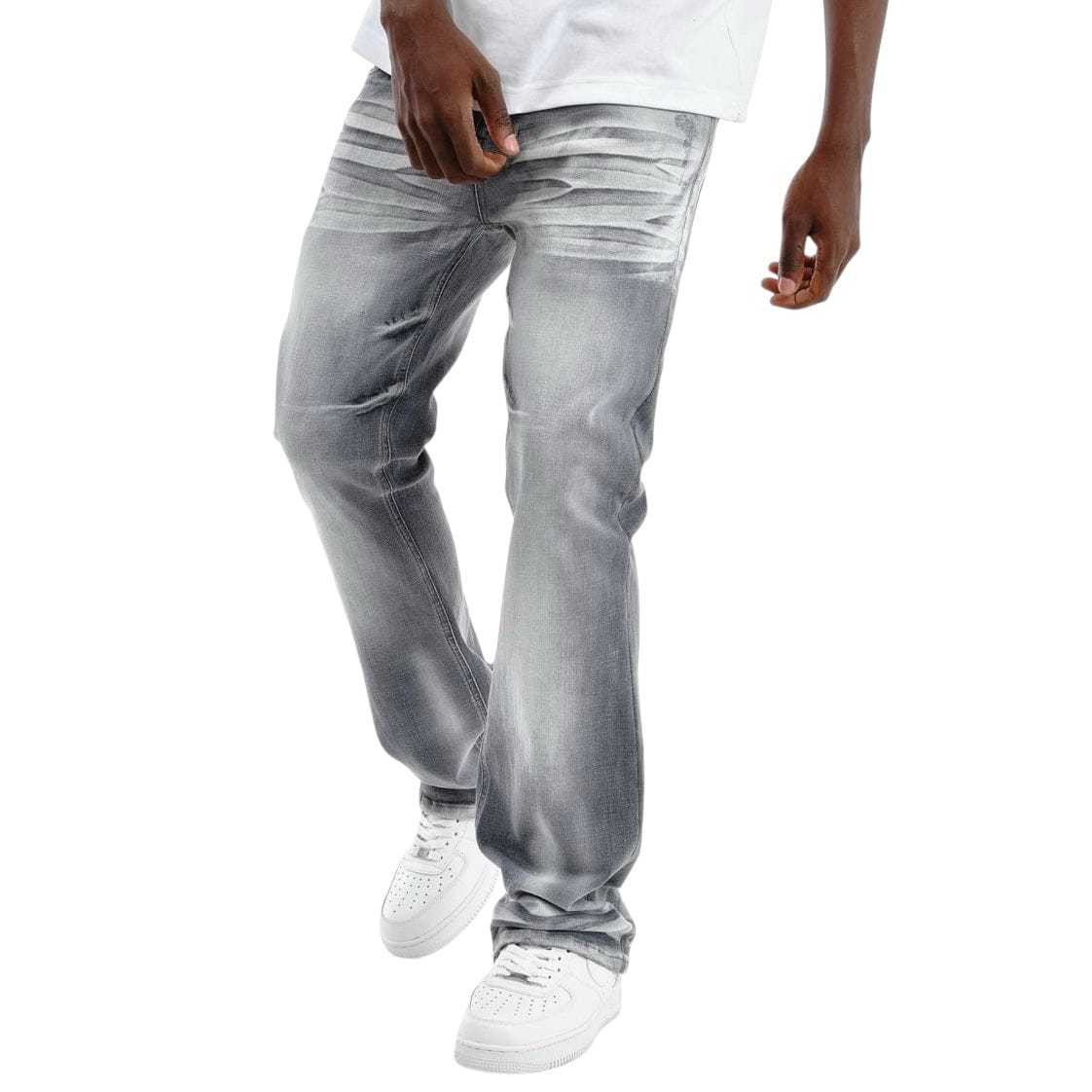 Copper Rivet Flare Fit Denim Jean (Gray) 533018-GY