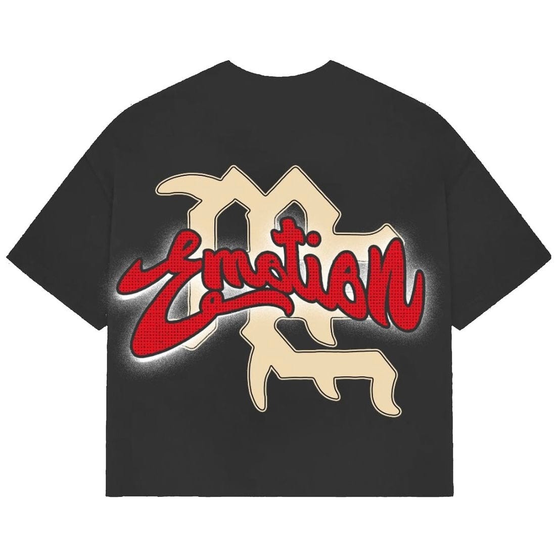 Mixed Emotion Cropped Blinded Tee (Grey)