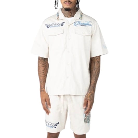 Smoke Rise SS Button Down Set (Chalk) WH25295