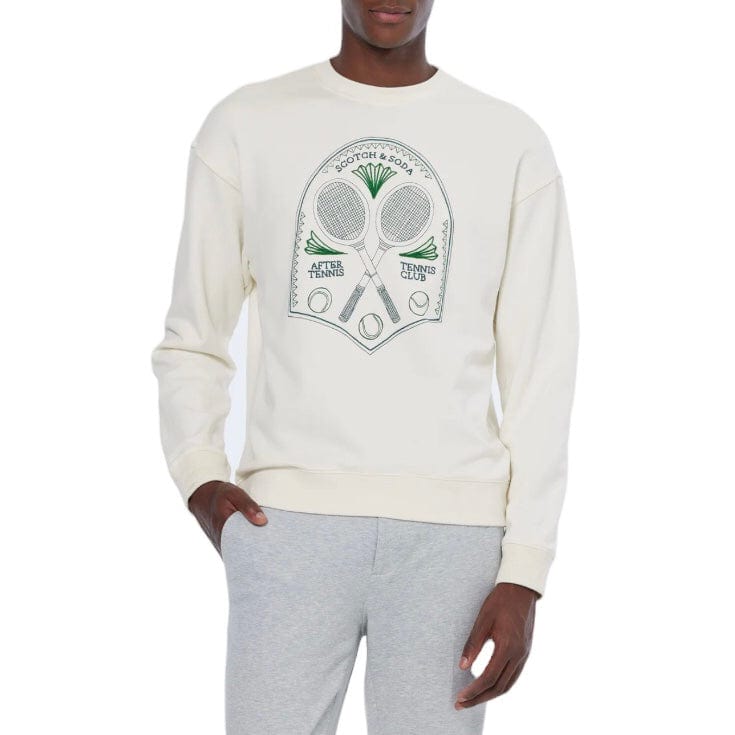 Scotch & Soda Embroidered Chest Artwork Relax Fit Sweatshirt (Swan) 180190