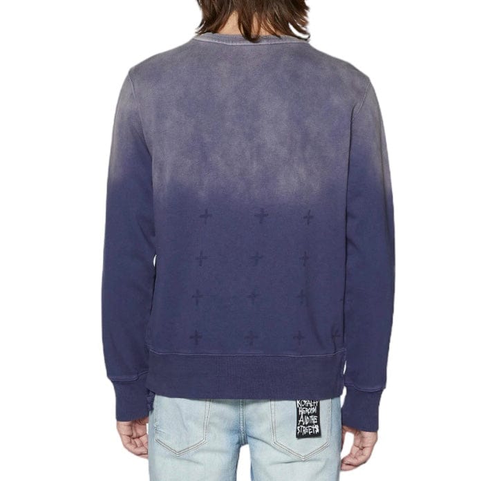 Ksubi Heritage Kash Crew Iced Neptune Sweatshirt (Blue) MSP24FL004