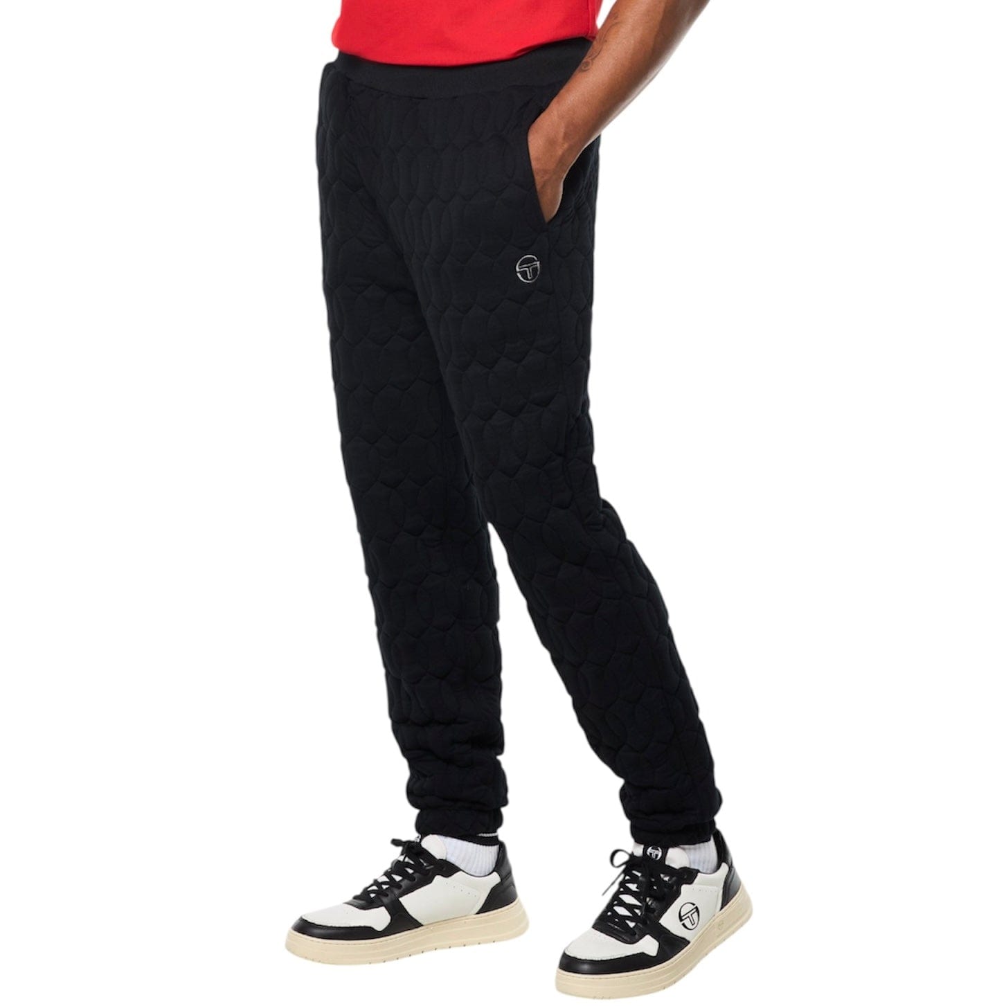 Sergio Tacchini Aversa Quilted Hoodie & Sweatpants Set (Black Beauty)