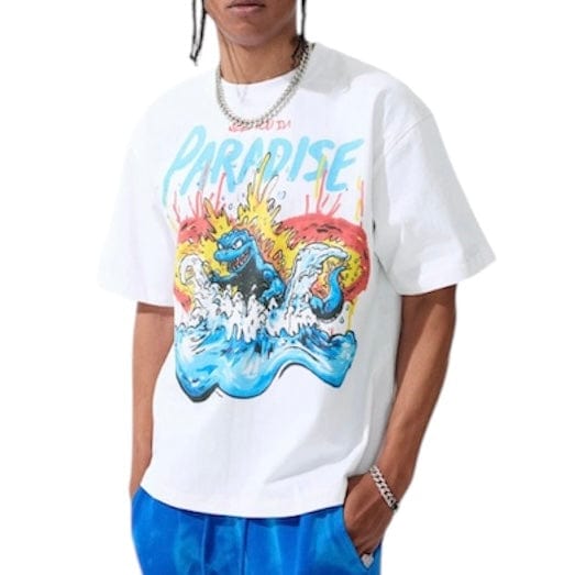Jordan Craig Sea Monster Cropped Boxy Tee (White) 9201A
