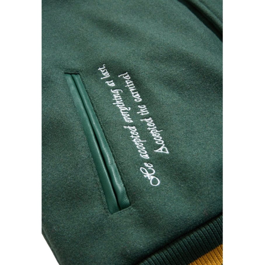 See You In Paradise Smoke & Mirrors Varsity Jacket (Dark Green) 91667