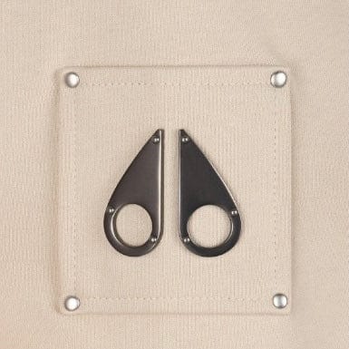 Moose Knuckles Hartsfield Zip Up Hoodie (Alabaster) M35MS609-1705