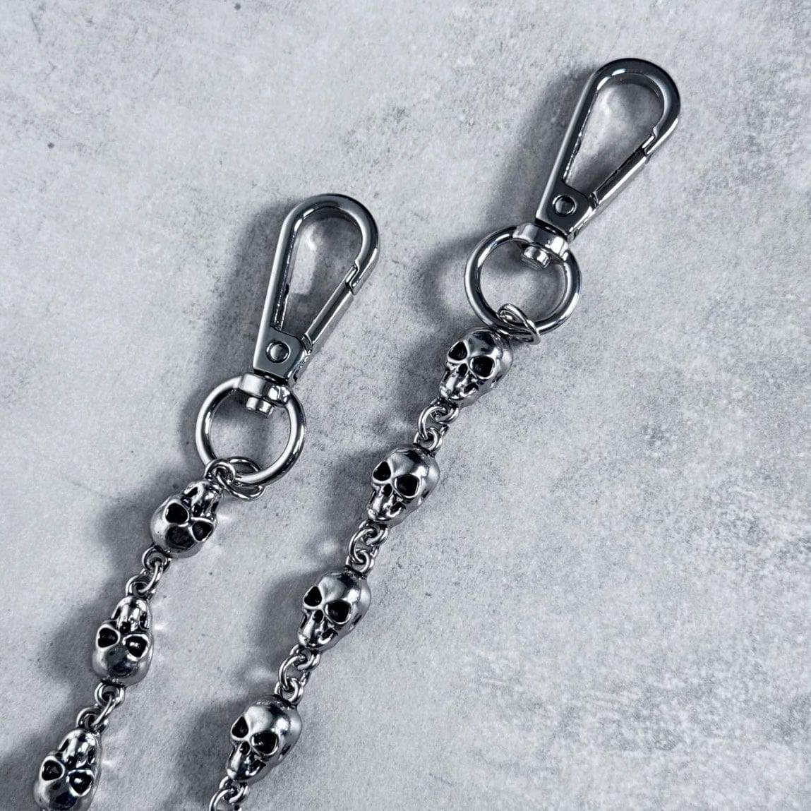 Jewelry Essentials 9mm Skull Pant Chain 24" (Silver) BKC-106S