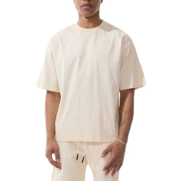 Jordan Craig Burbank Cropped Boxy T Shirt (Bone) 9152A