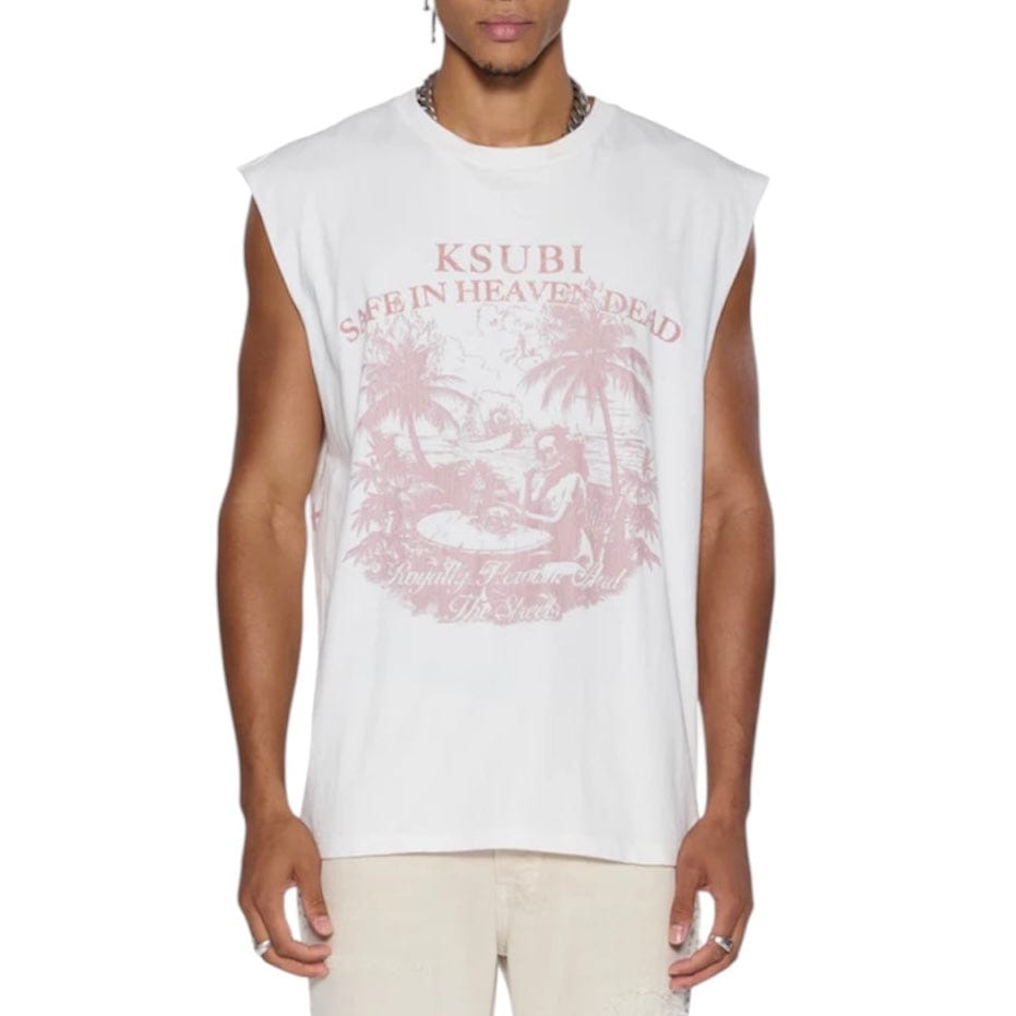 Ksubi Paradiso Cut Off Tee (Vintage White) MPF25TA002