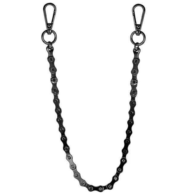 Jewelry Essentials 10mm Biker Curb Link Pant Chain 22" (Black) BKC-131BK