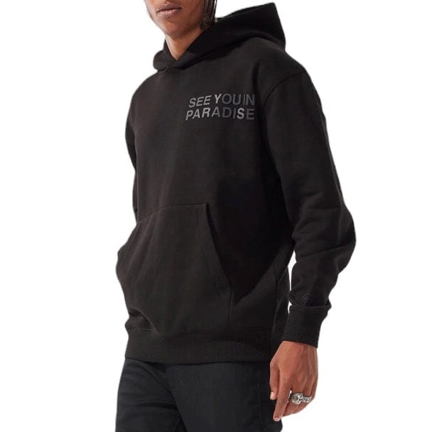 See You In Paradise Tonal Pullover Hoodie (Black)