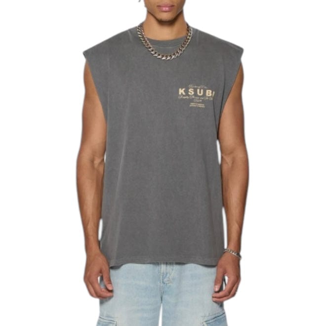 Ksubi Lock Cut Off Tee (Charcoal) MSP25TA001