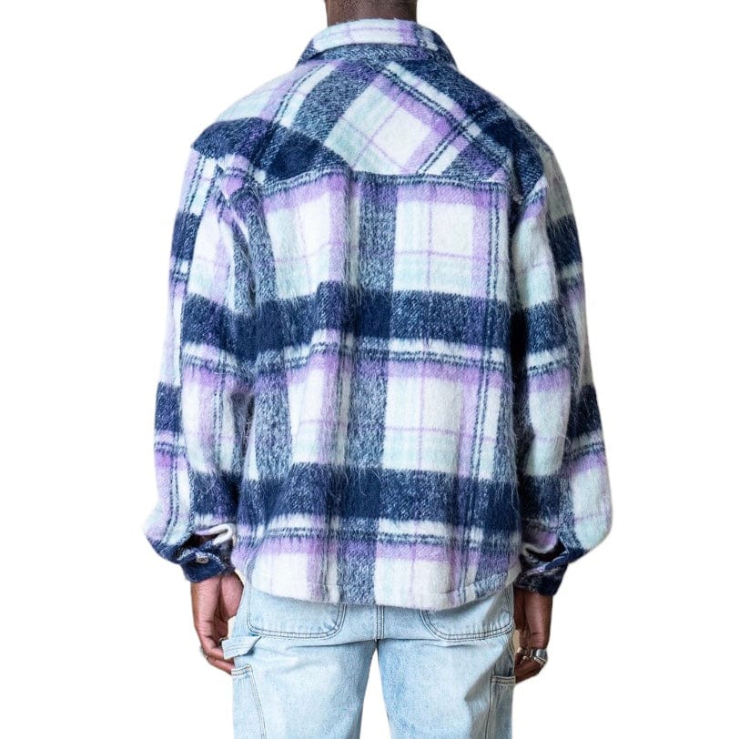 Eptm Side Slit Flannel (Purple/White) EP10859
