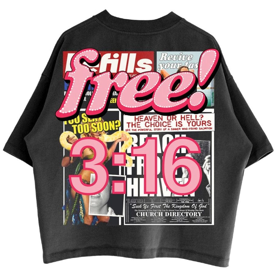 Free Refills Tabloid Tee (Black) FR-S26-018